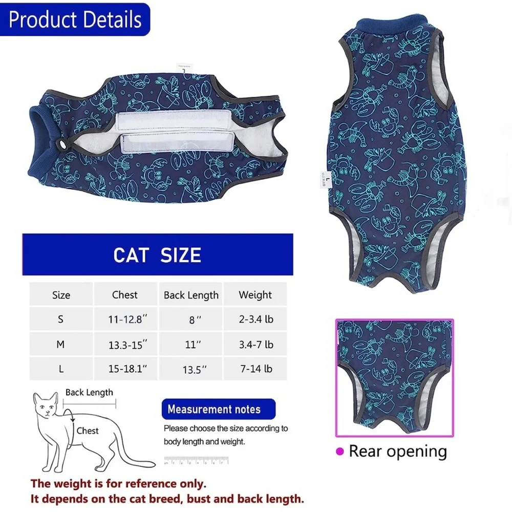 Cat post surgery recovery suit- brand new